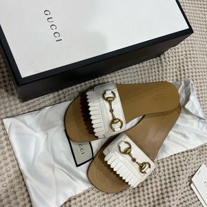 Gucci white sandals